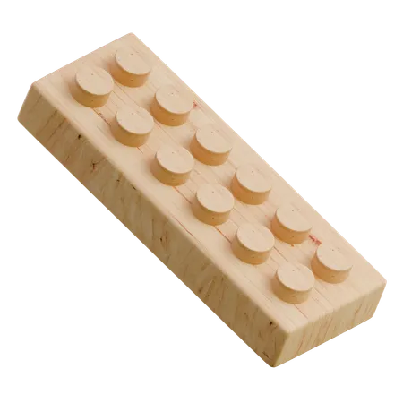 Langes Rechteck Lego  3D Icon