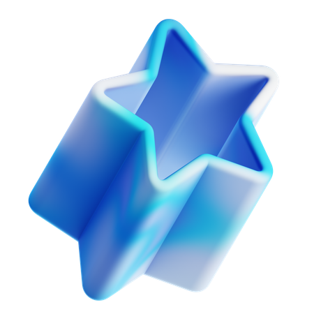 Längliche Sternform  3D Icon