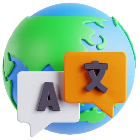 Language  3D Icon
