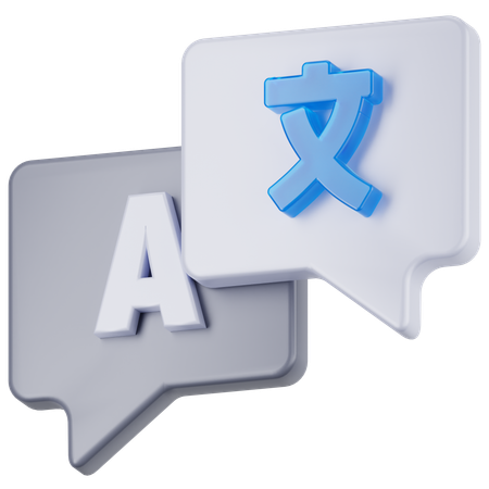 Language  3D Icon