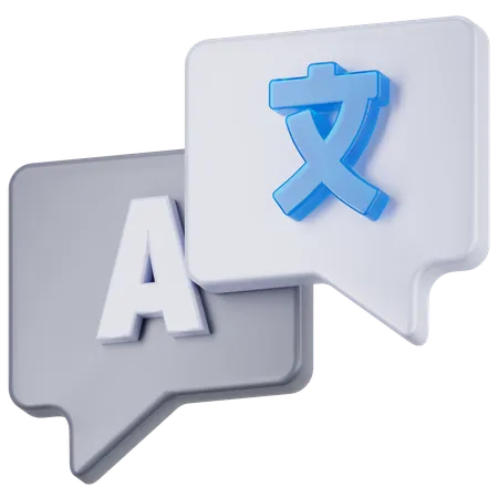 Language  3D Icon