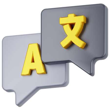 Language  3D Icon