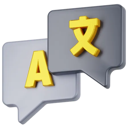 Language  3D Icon