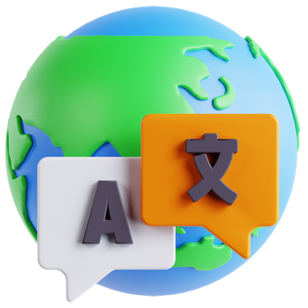 Language  3D Icon