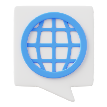 Language  3D Icon