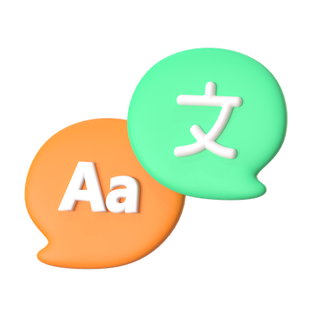 Language  3D Icon
