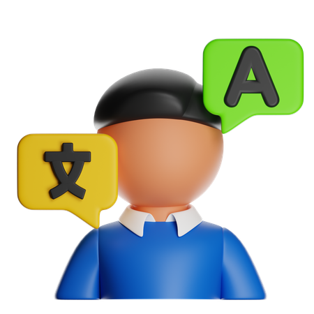 Language Bilingual  3D Icon