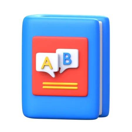 Language Book 3 D E Learning Icon 3D Icon