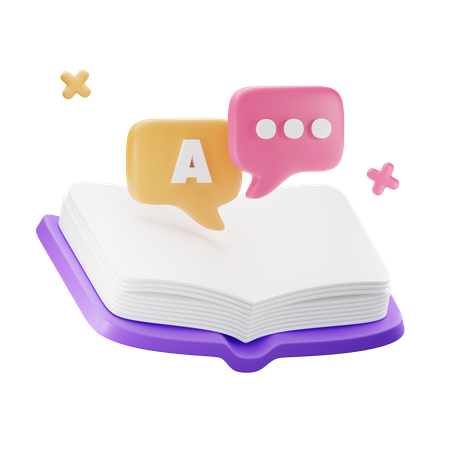 Language Book  3D Icon