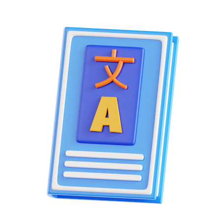 Language Book  3D Icon