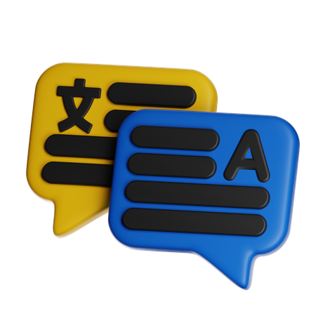Language Chat  3D Icon