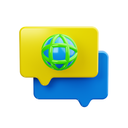 Language Chat  3D Icon