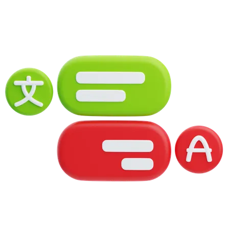 Language Communication  3D Icon