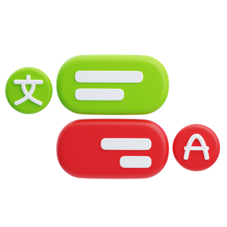 Language Communication  3D Icon