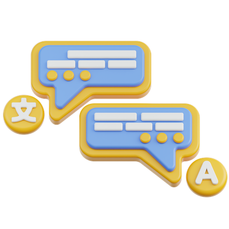 Language Communication  3D Icon