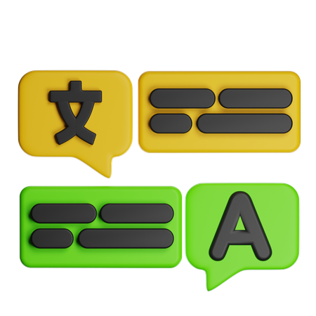 Language Conversation  3D Icon