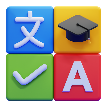 언어 학습  3D Icon