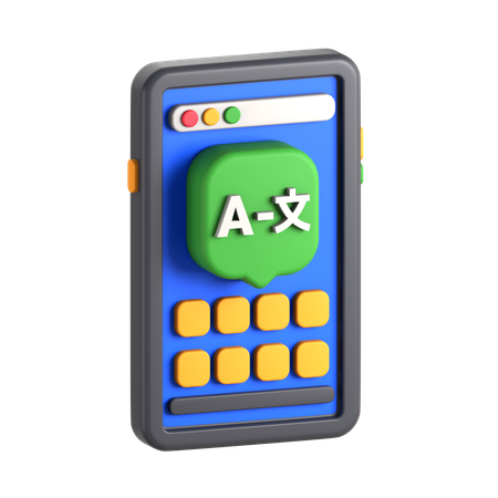 Language Learning App  3D Icon
