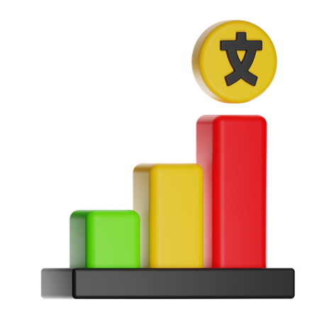Language Level Up  3D Icon