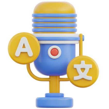 Language Podcast  3D Icon