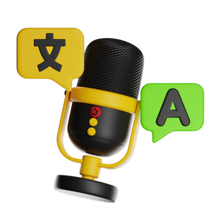 Language Record  3D Icon
