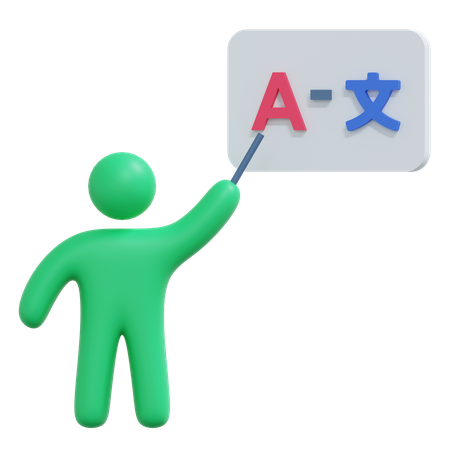 Language Teacher  3D Icon