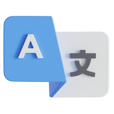 言語翻訳  3D Icon