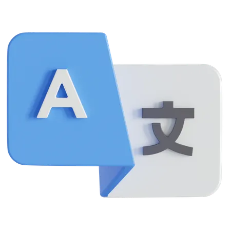 言語翻訳  3D Icon