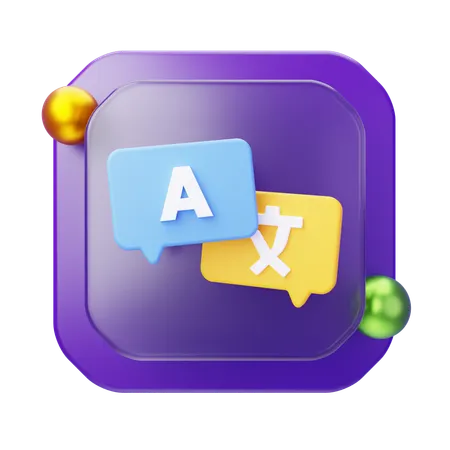 Language Translate  3D Icon