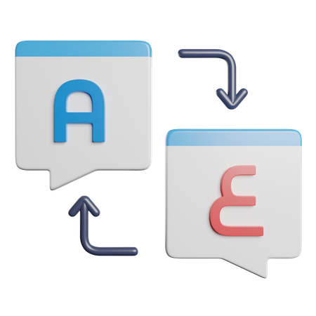 Language Translate  3D Icon