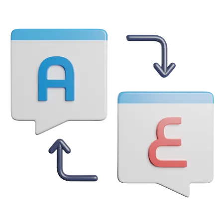 Language Translate  3D Icon