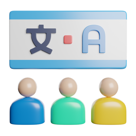 Language Translate  3D Icon