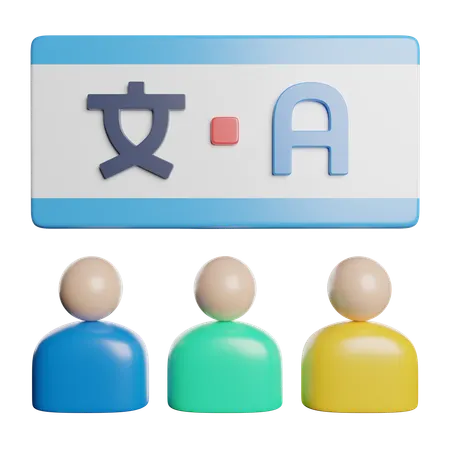 Language Translate  3D Icon