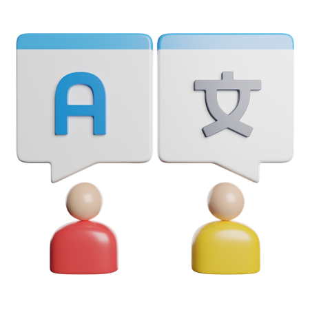 Language Translate  3D Icon