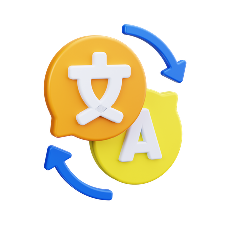 Language Translate  3D Icon