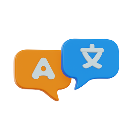 Language Translation  3D Icon