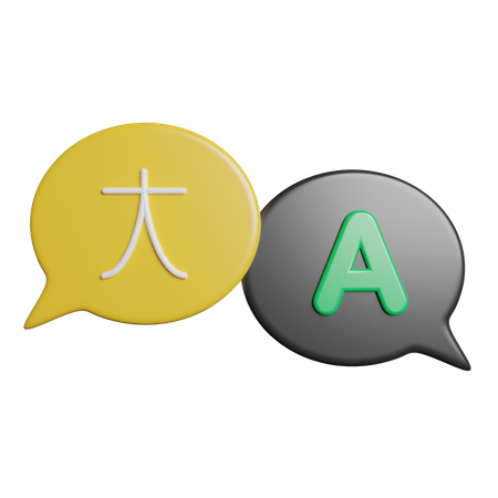 Language translation  3D Icon