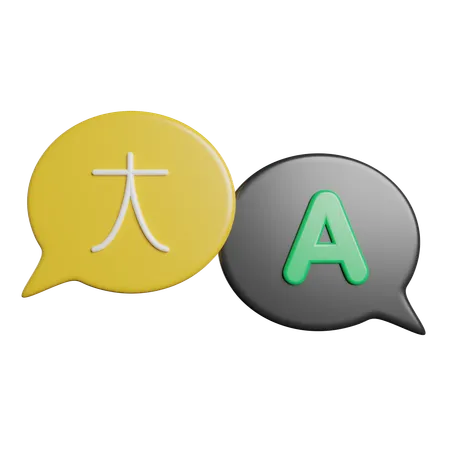 Language translation  3D Icon