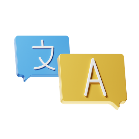 Language Translation  3D Icon