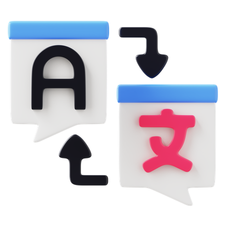 Language Translation  3D Icon