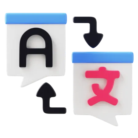 Language Translation  3D Icon