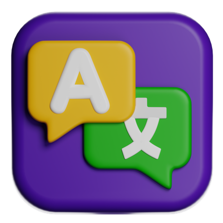 Language Translation  3D Icon