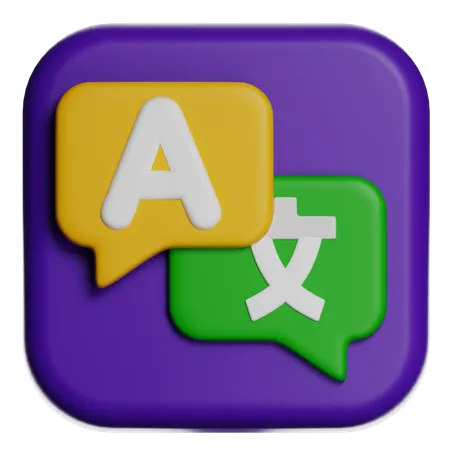 Language Translation  3D Icon