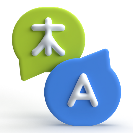 Language Translation  3D Icon