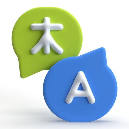 Language Translation  3D Icon