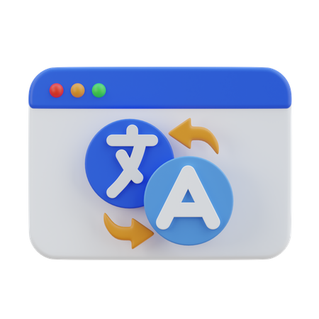 Language Translation  3D Icon