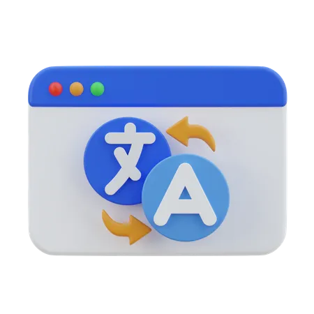 Language Translation  3D Icon