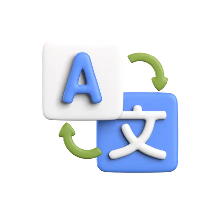 3 D Rendering Translate Application Icon 3D Icon