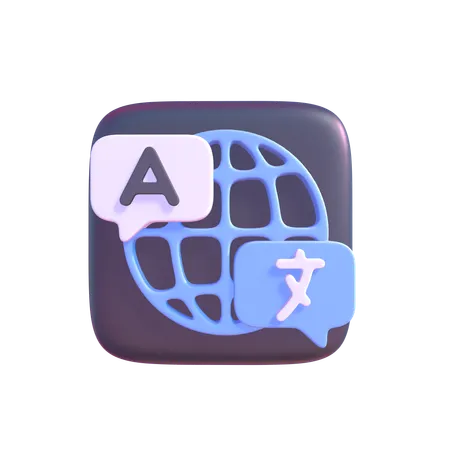Immerse Yourself In The World Of Language Translation With Our Captivating 3 D Language Translator Icon 3D Icon