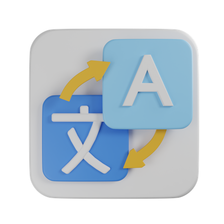 Language translator  3D Icon
